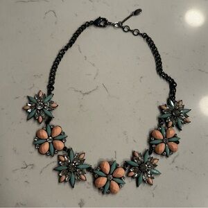 Amrita Singh Floral Necklace in Peach and Teal
